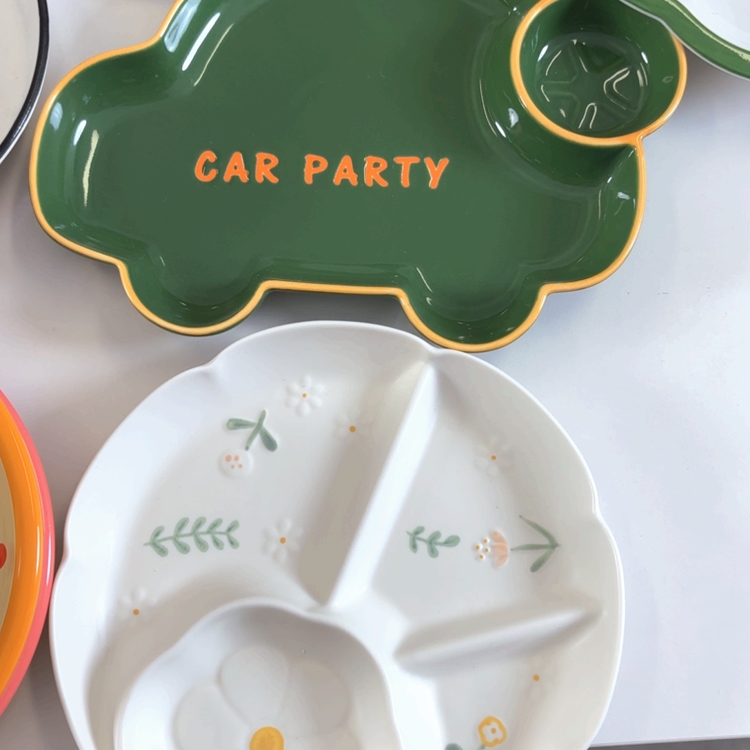 陶瓷陶瓷系列分餐盘各一