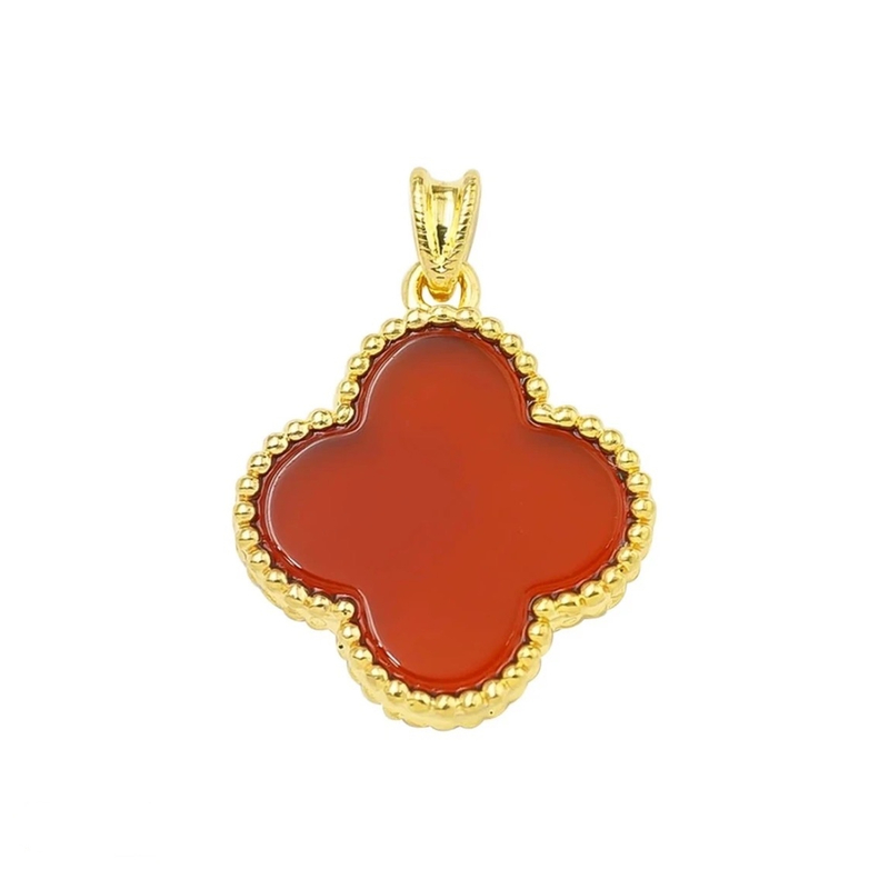 【铭鑫甄选】足金999四叶草经典时尚百搭款玛瑙吊坠 PTD23