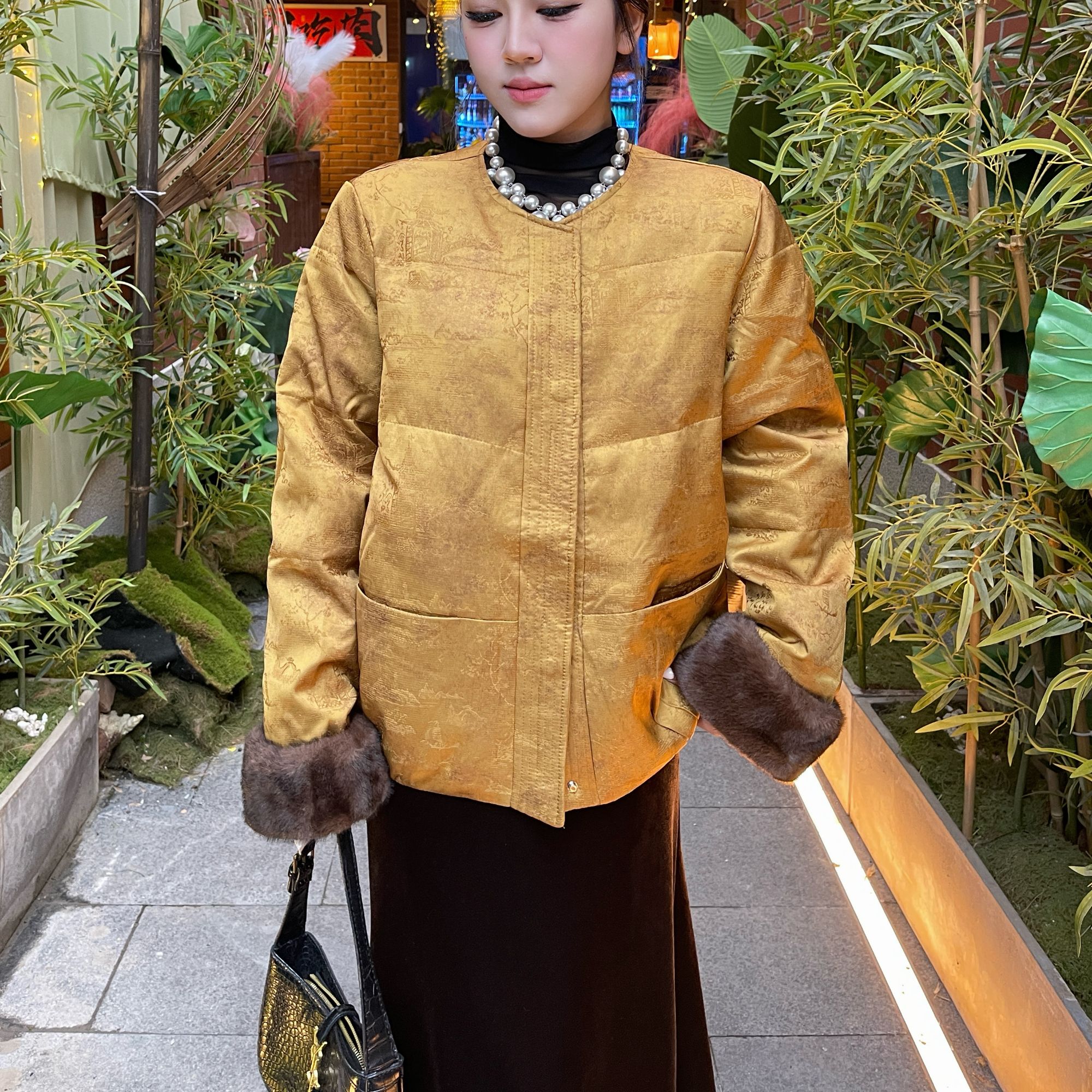 新中式复古国风盘扣棉服冬季新款设计感小众洋气百搭气质休闲显瘦