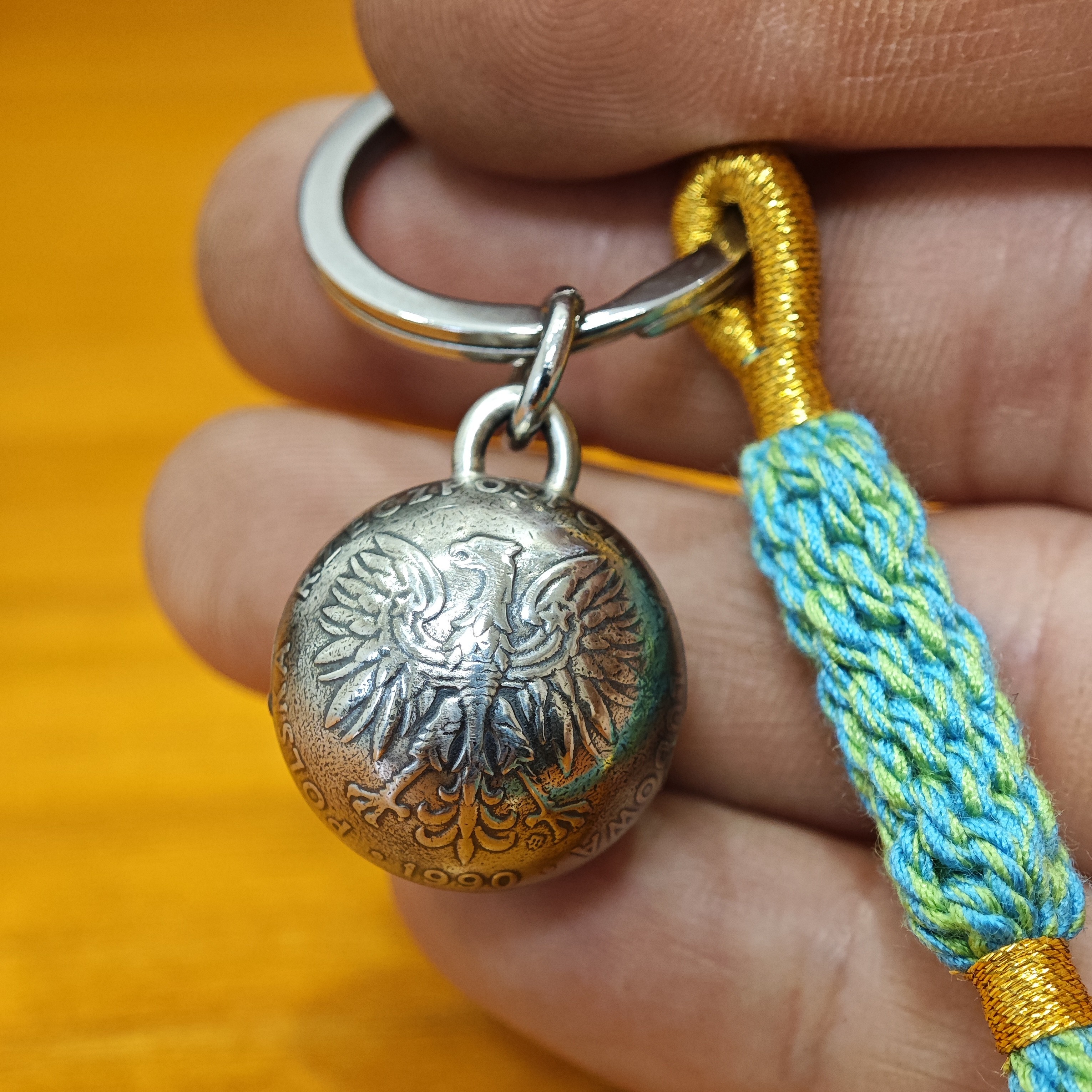 币风堂波兰硬币铃铛钥匙挂件直径18毫米