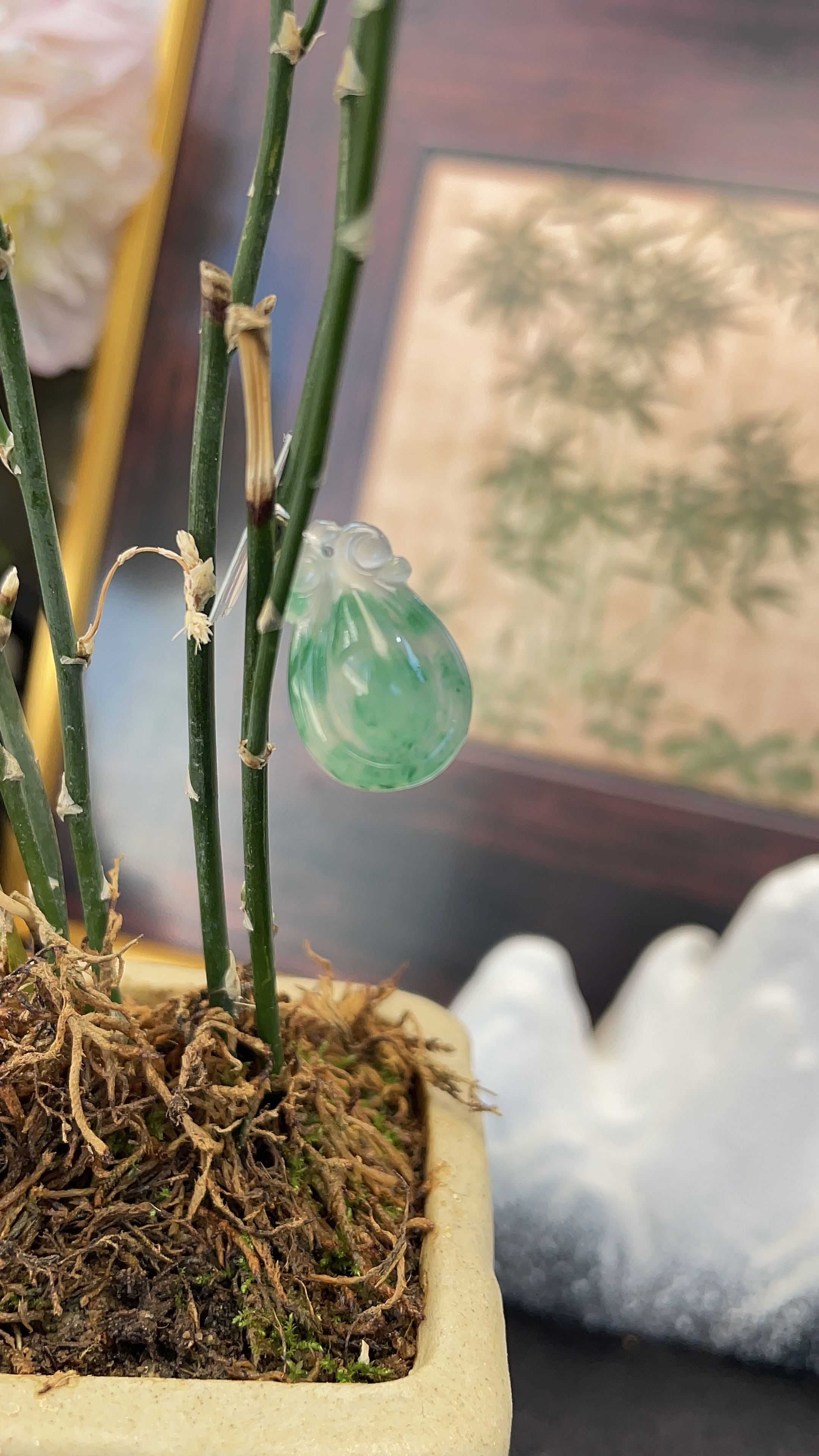 【壹号非洲翠】天然石英岩玉（非洲翠）水滴吊坠-多样性发货-任选其一