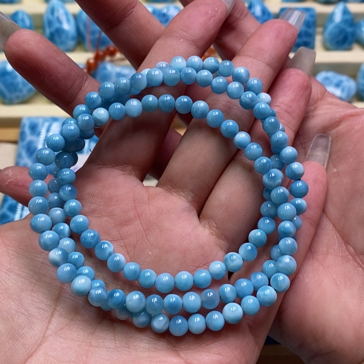 针钠钙石（海纹石）未镶嵌手链