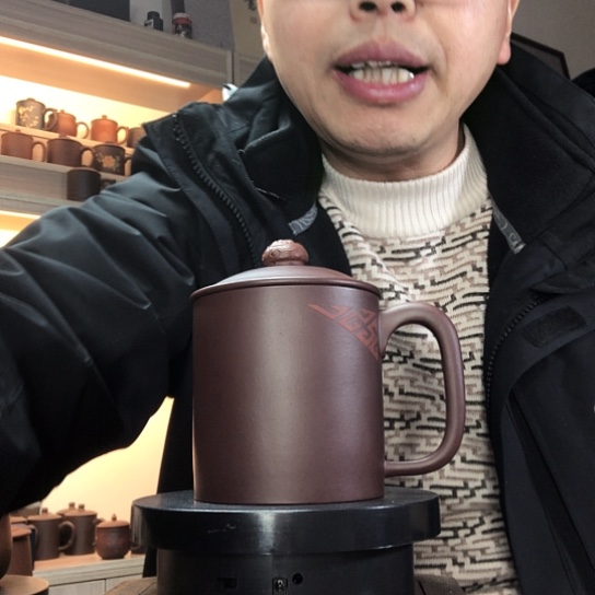 紫泥茶杯盘龙杯容量450