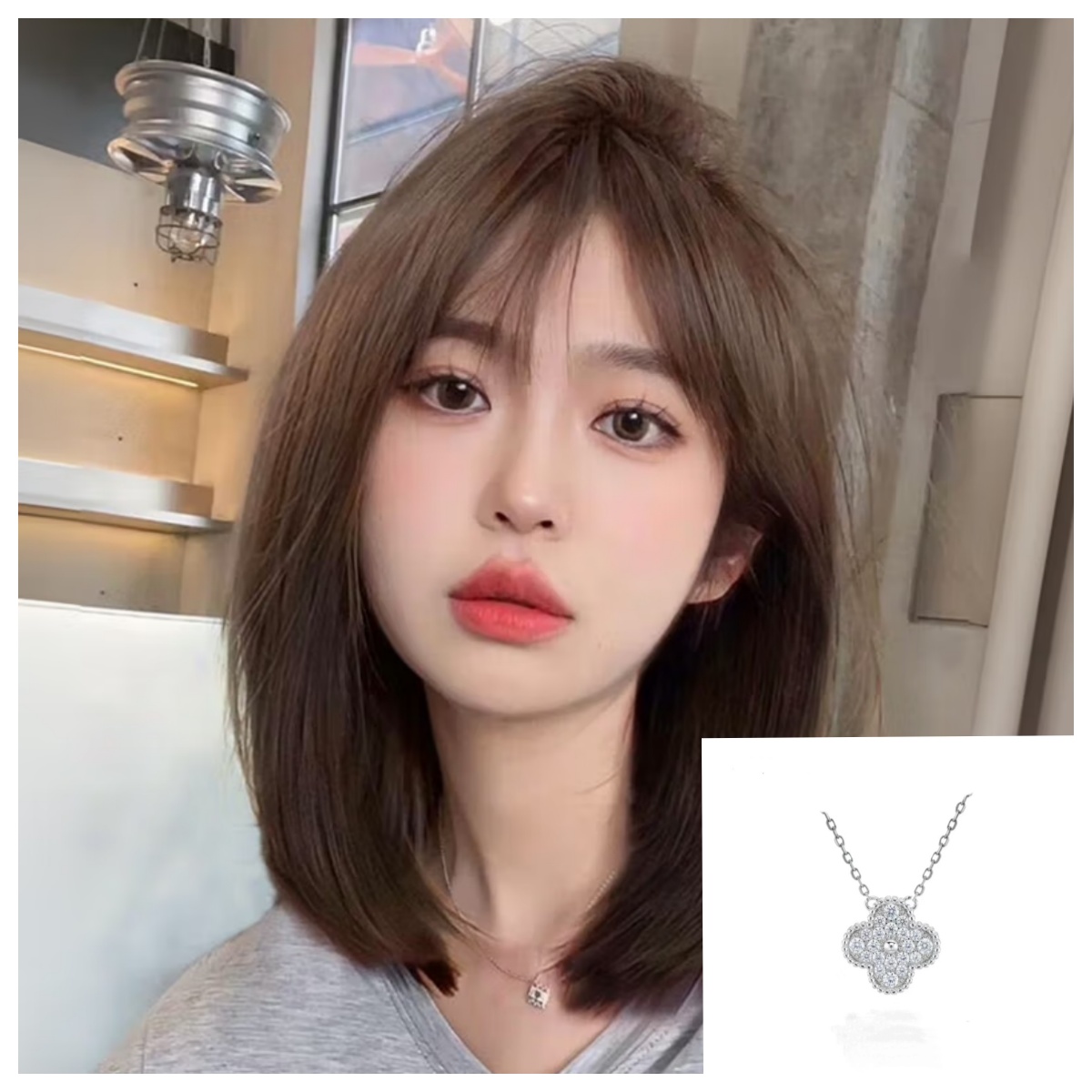 单花项链 假发时尚百搭【假发】