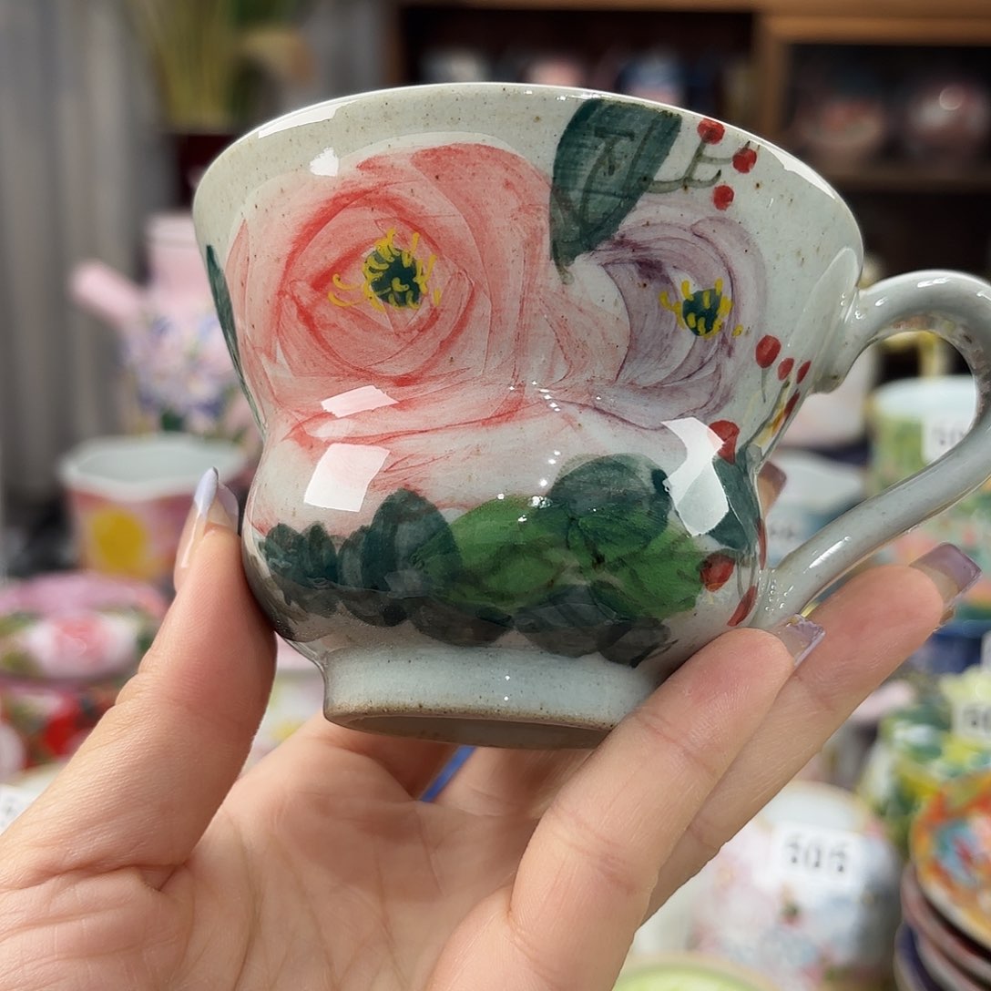 瓷片景德镇手绘高温釉下彩陶瓷茶具