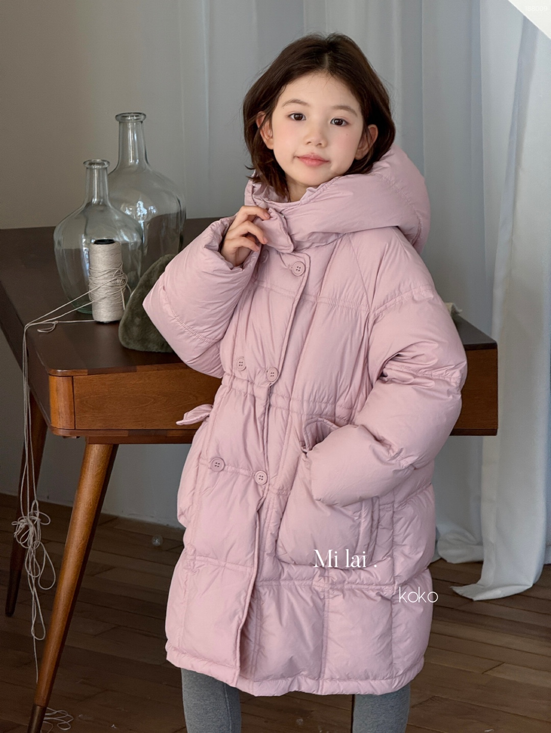 【豪宝贝】2025FW双排纽扣收腰长款羽绒服8009