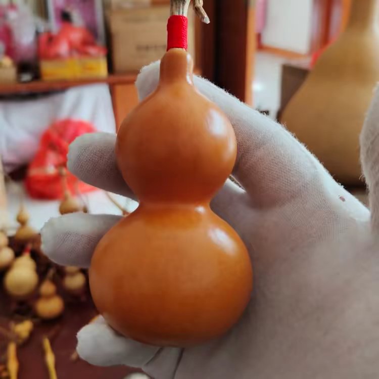 天然带龙头小葫芦文玩手把件盘玩专用福禄葫芦