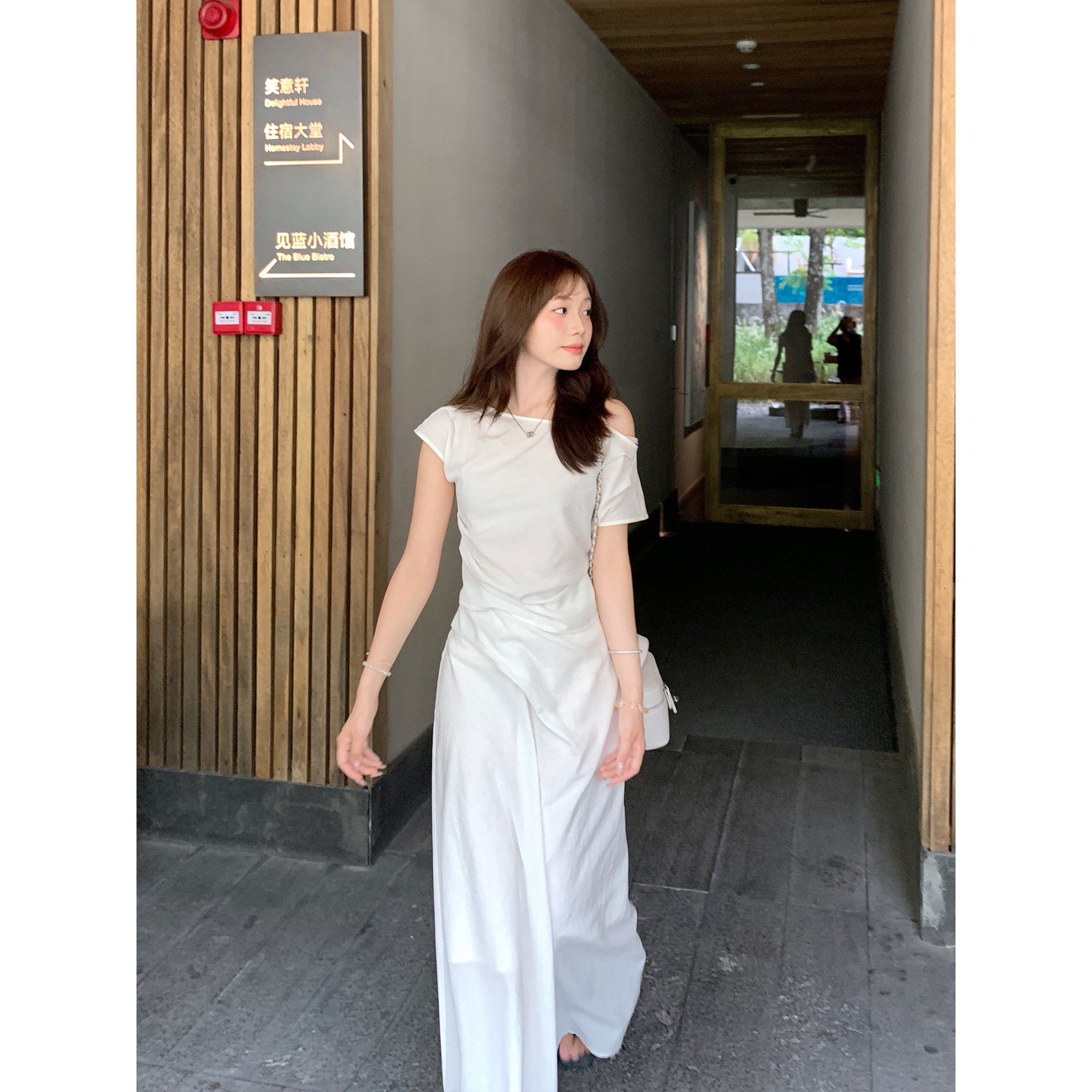 切糕自制【自由女神】小个子夏季女气质知性小众韩系老钱风天丝套装