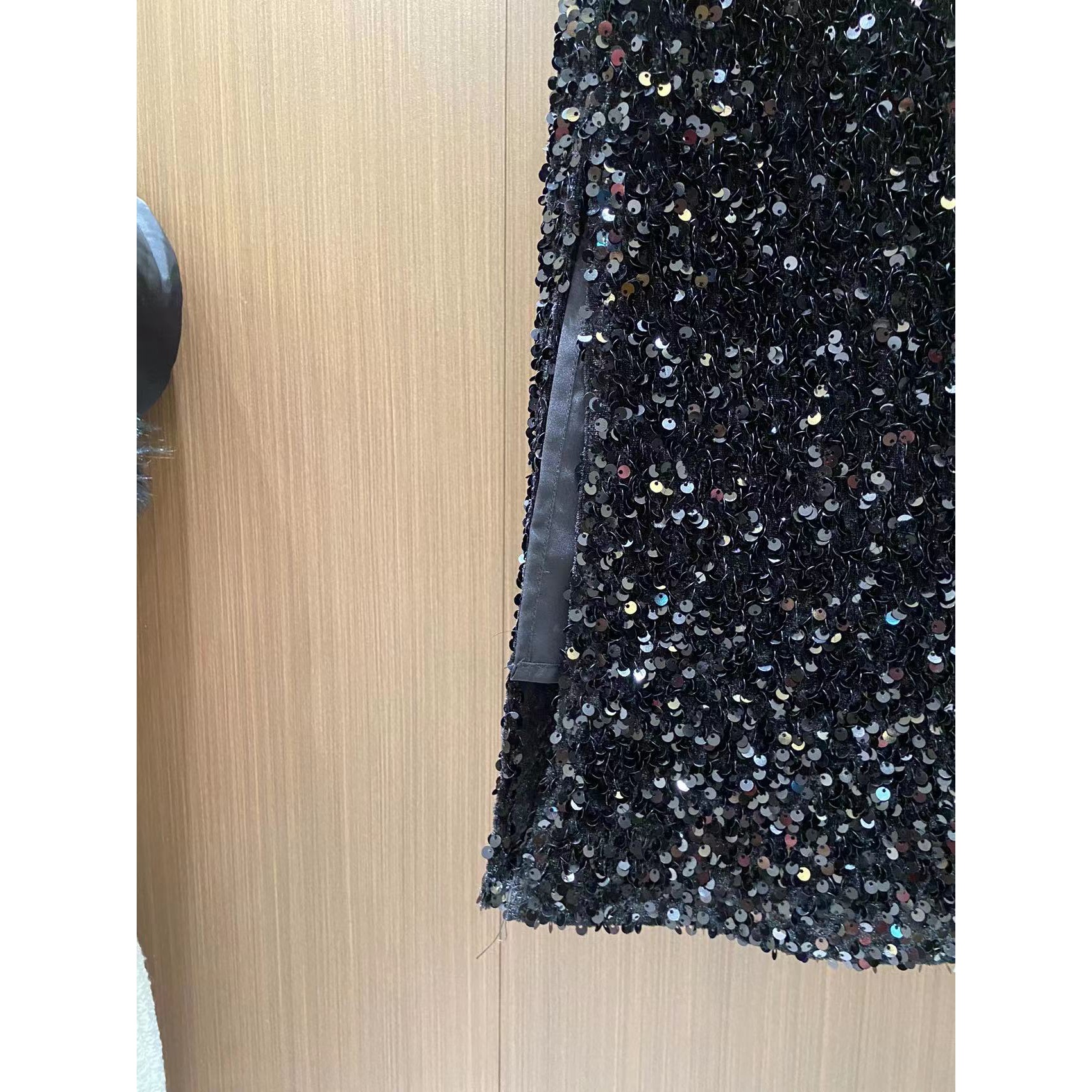 《CHUN》亮片纯色半身裙