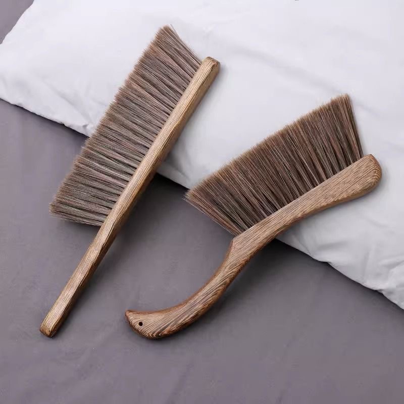 实木毛刷扫床防静电家用清洁软毛长柄除尘卧室神器