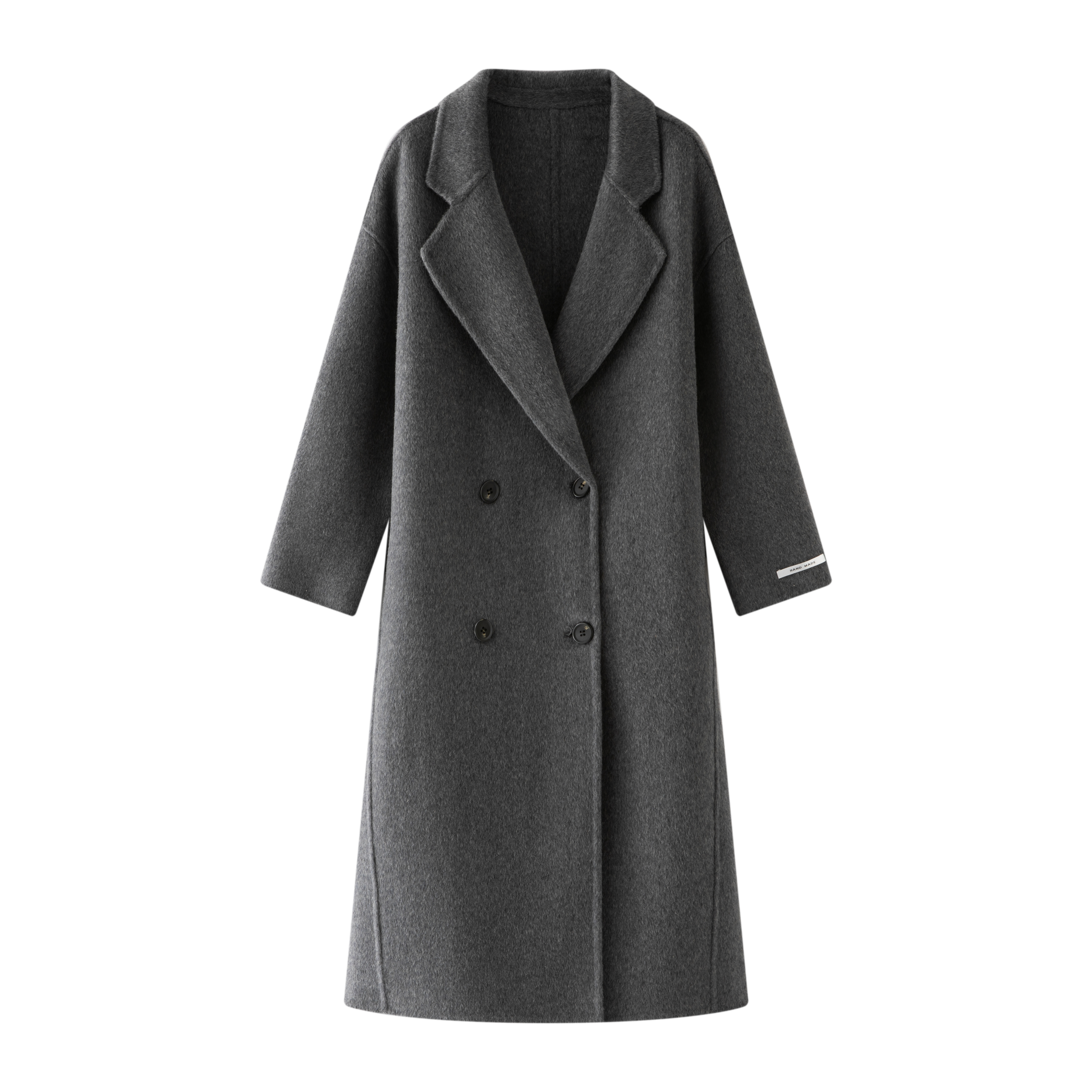 【JIALENI佳乐妮】经典长毛四粒扣羊毛大衣百搭高级感毛呢外套3888