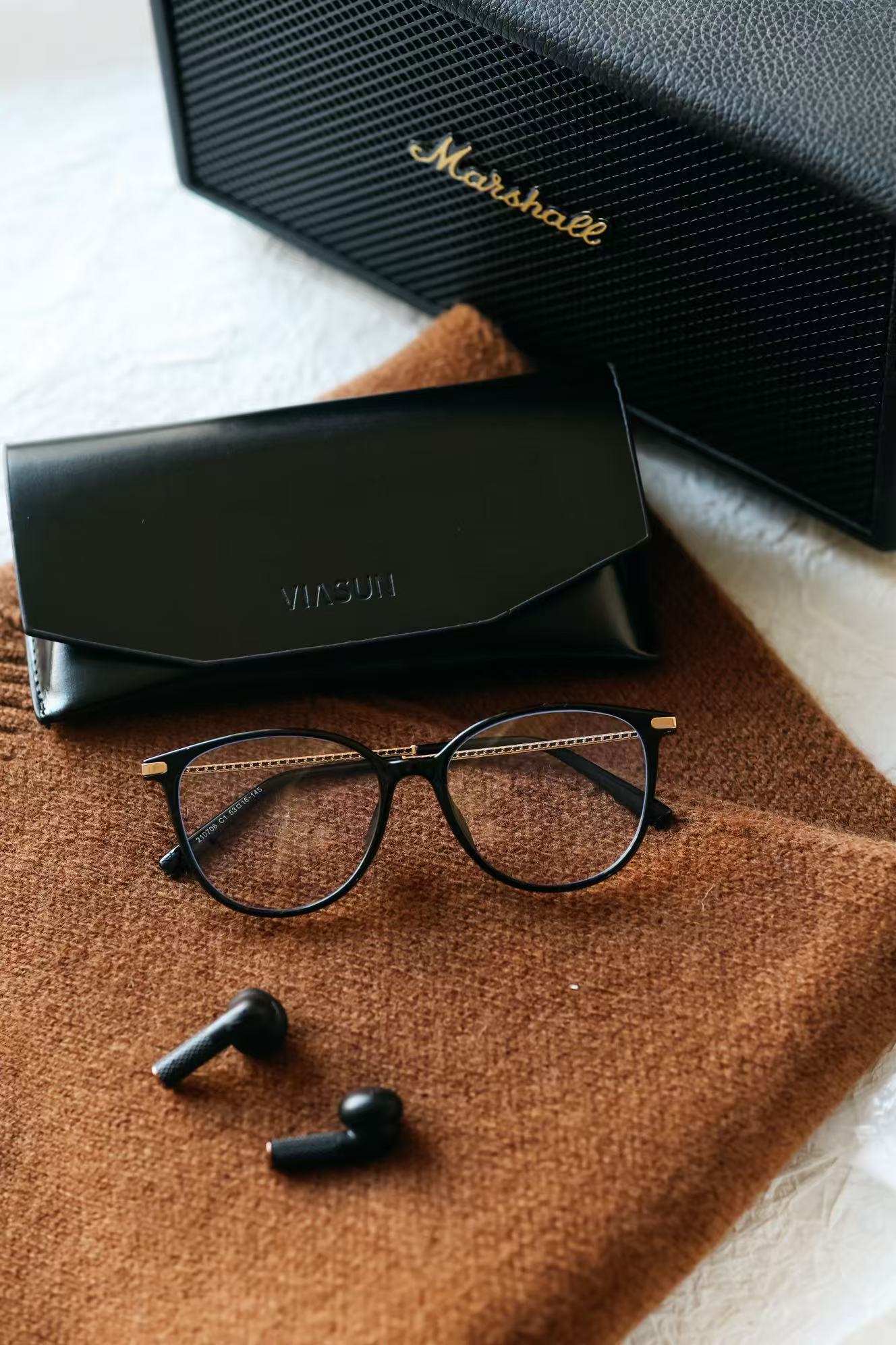 2025新款赵露思同款素颜猫眼黑框近视眼镜框女可配度数防蓝光眼睛