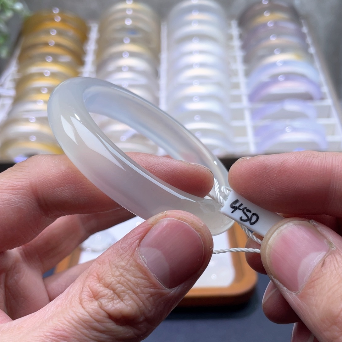 玛瑙/玉髓手镯未镶嵌藍**z56.5*12.3*8.6