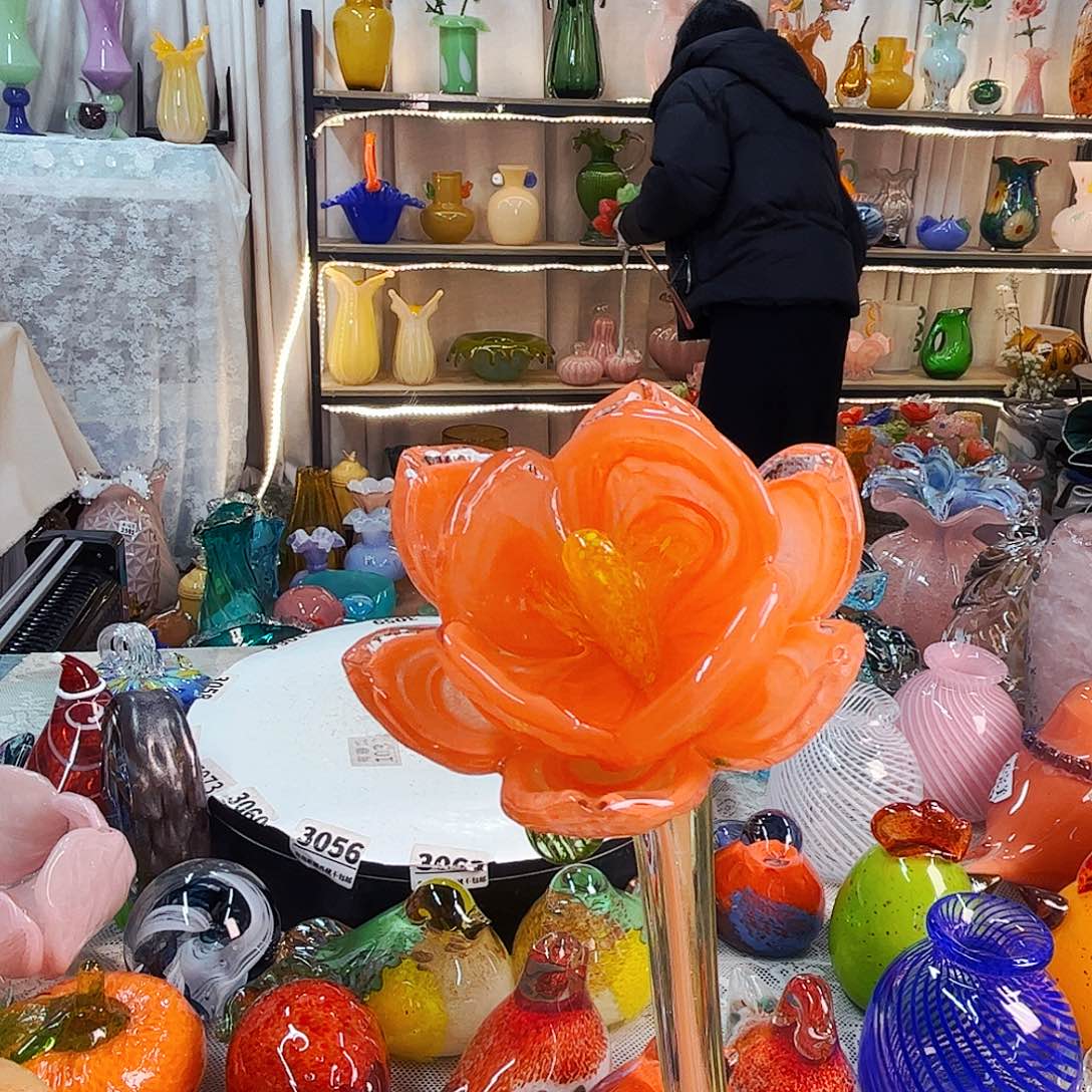 荷花家悦美居琉璃摆件