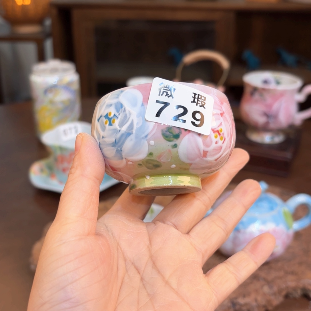 福***满景德镇手绘高温釉下彩陶瓷茶具