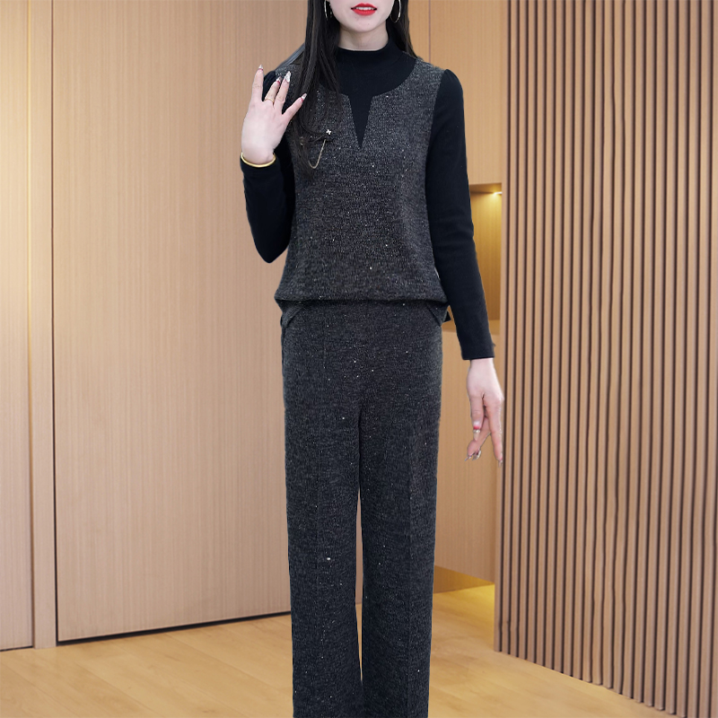 【外套+裤子】优雅新款气质时尚休闲收腰显瘦套裤24040-XB