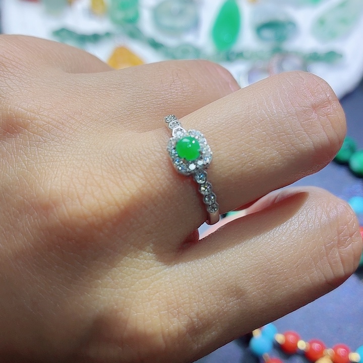 简***乐翡翠未镶嵌戒指戒指