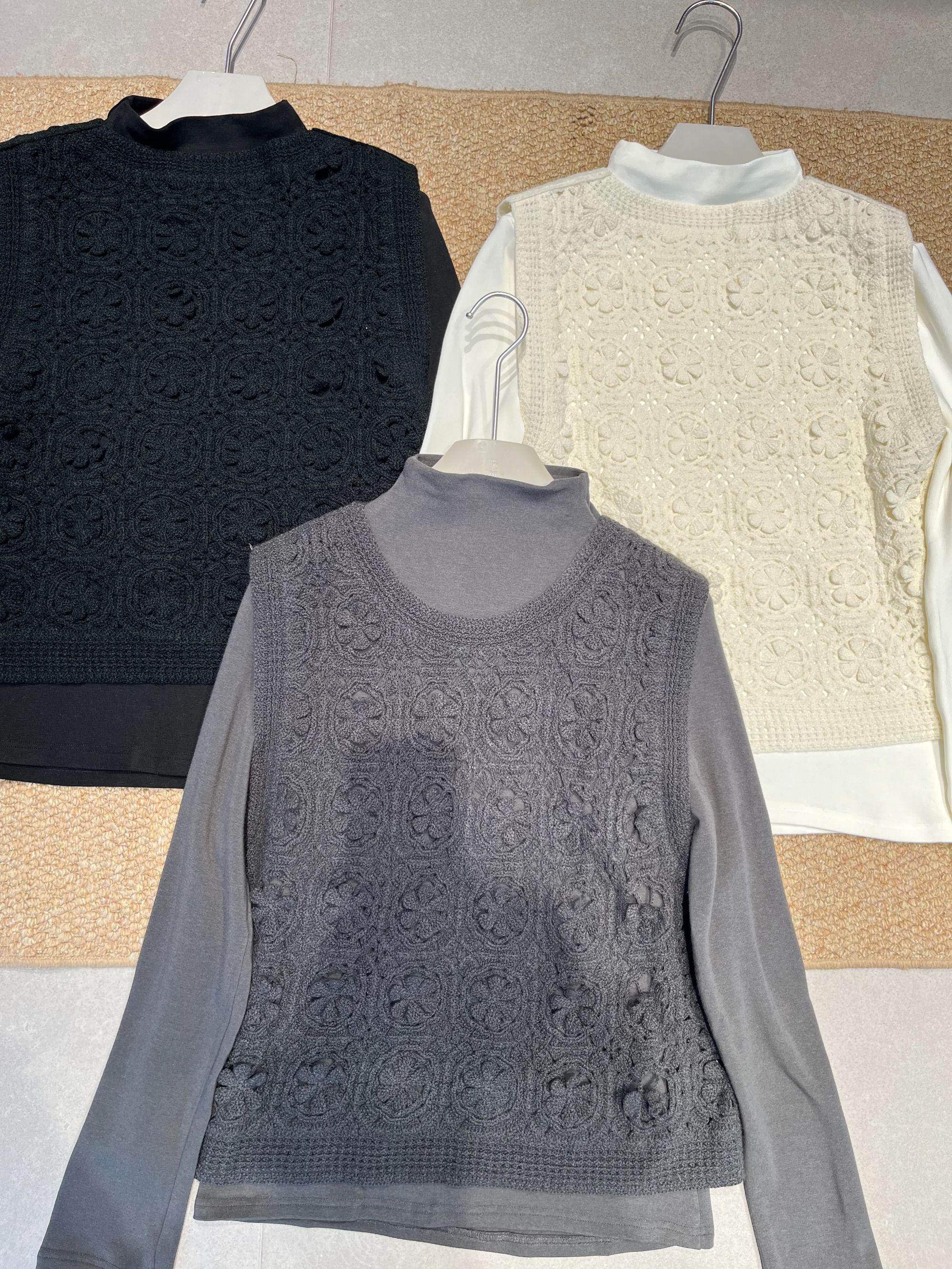 【百搭公式】冬季百搭半高领设计感两件套加厚内搭针织两件套