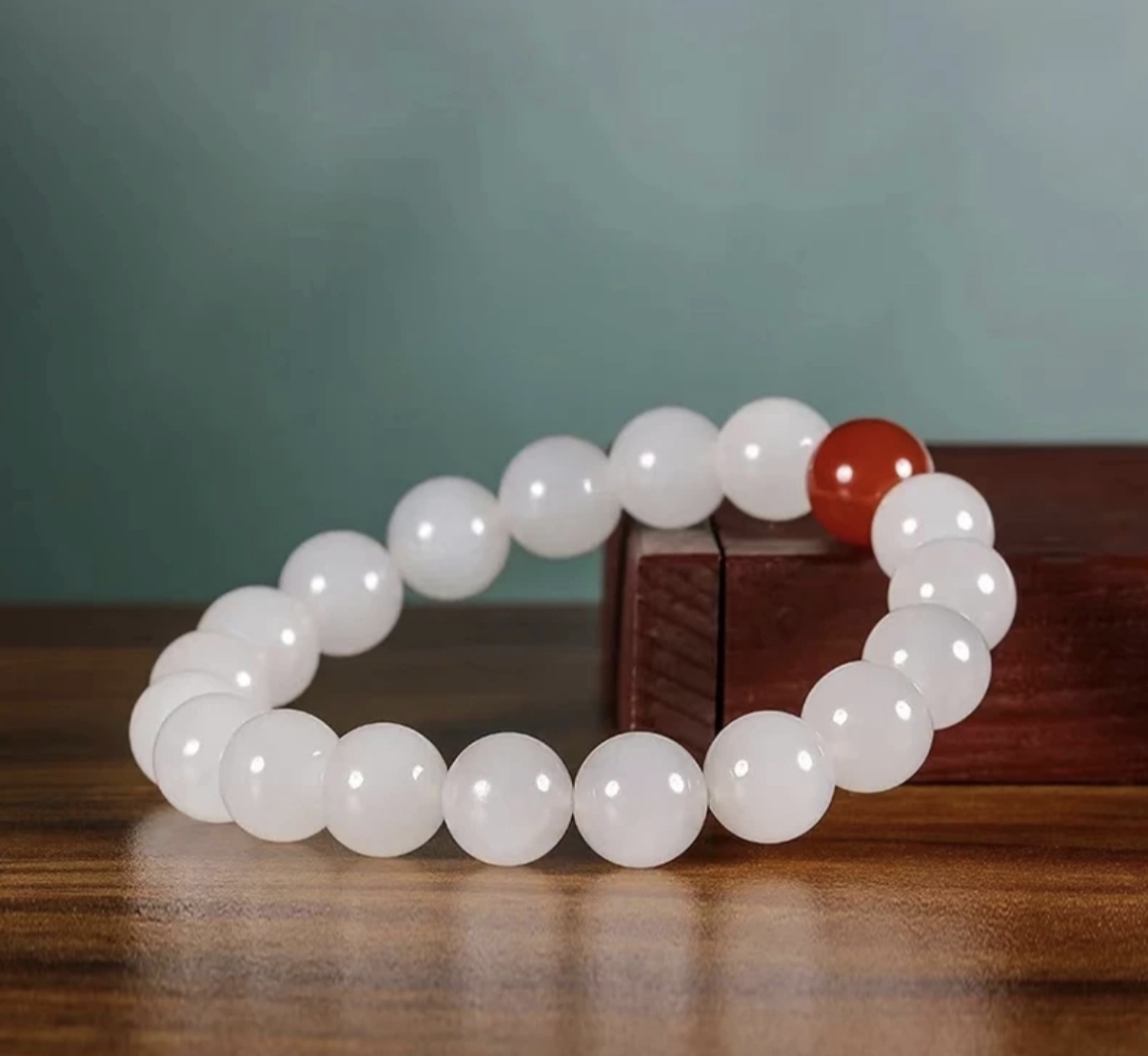 精美石英质玉白月光手串百搭