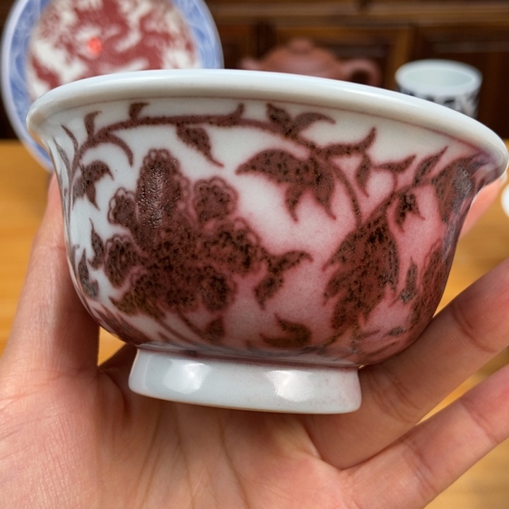 春原矿釉里红龙凤