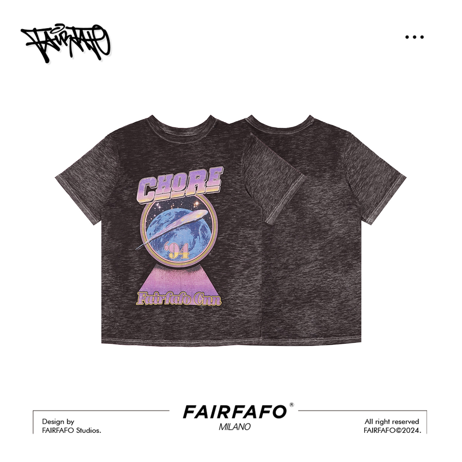 【遨游太空印花T恤】TXAL45176夏季清爽舒适透气百搭休闲短袖T恤