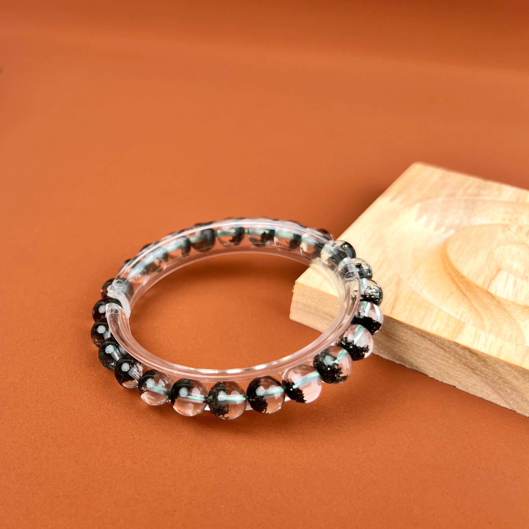 绿幽灵单圈手串 珠径8-9mm 手围15