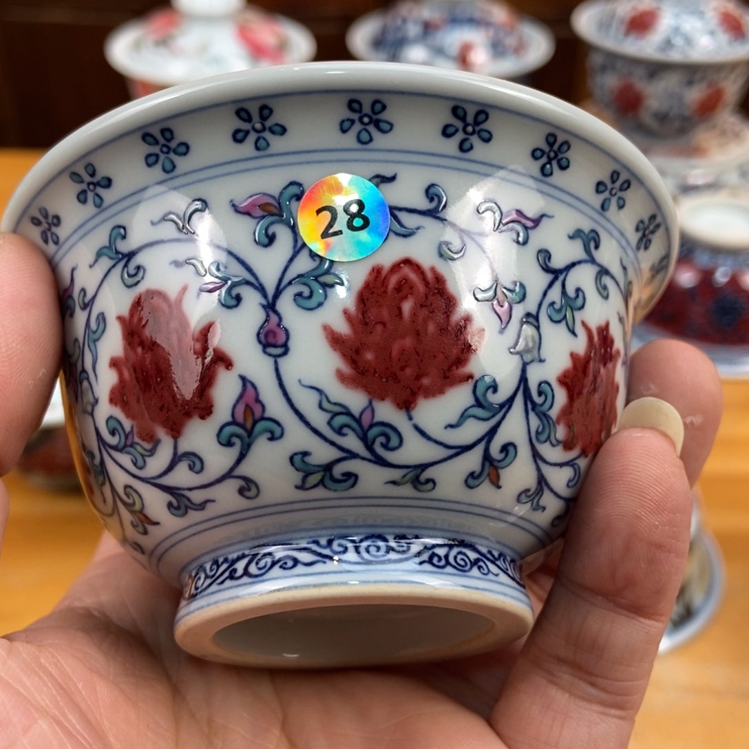 手绘现代茶具非古董