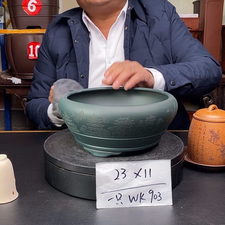 紫砂花盆货号一只WK903