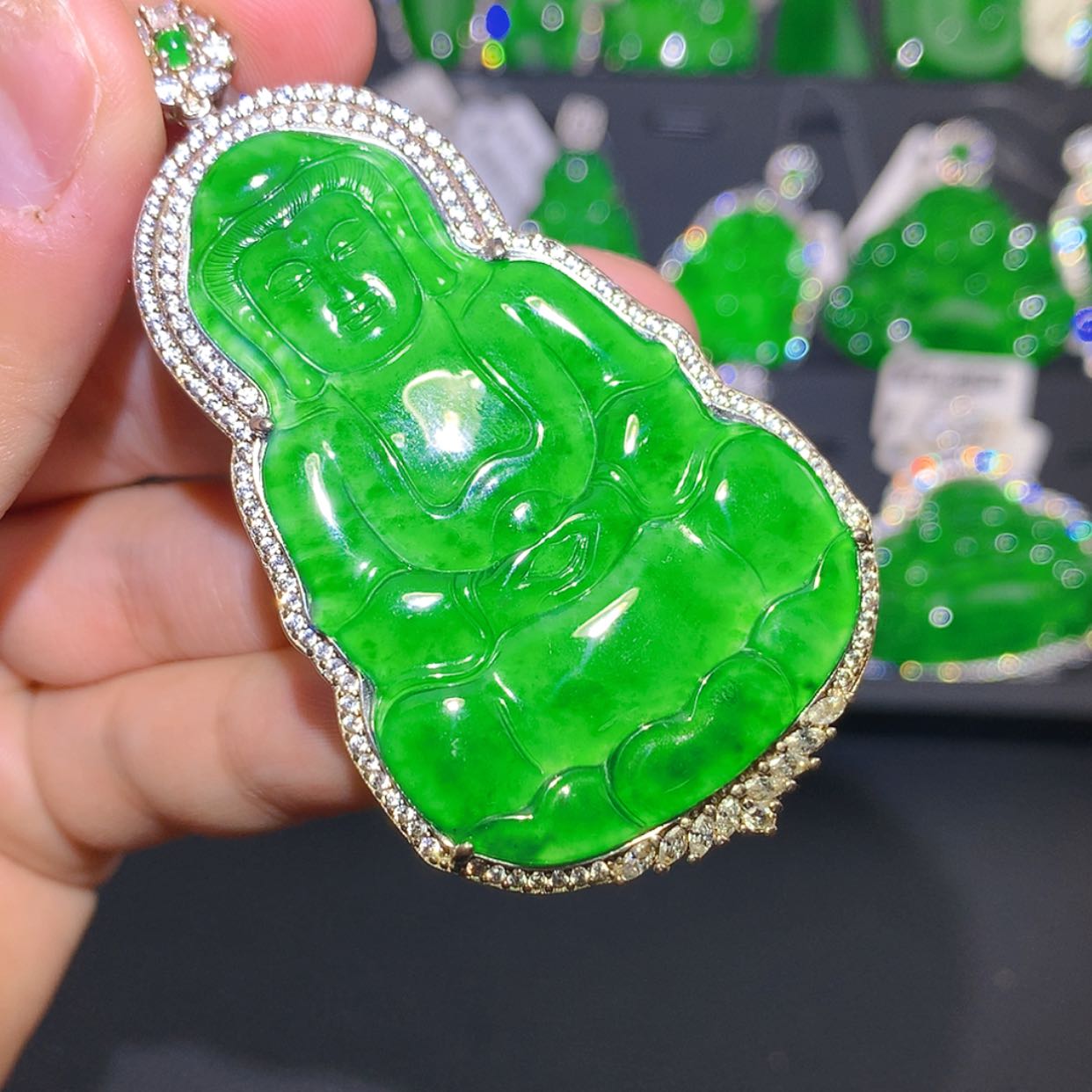 【闪购商品】翡翠吊坠(不含链)银S925镶嵌