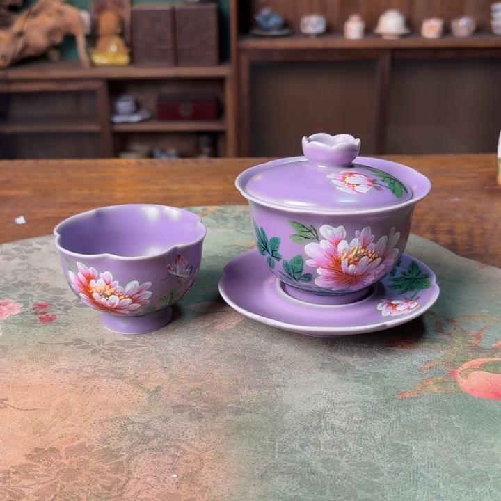 柴烧纯手工手绘陶瓷