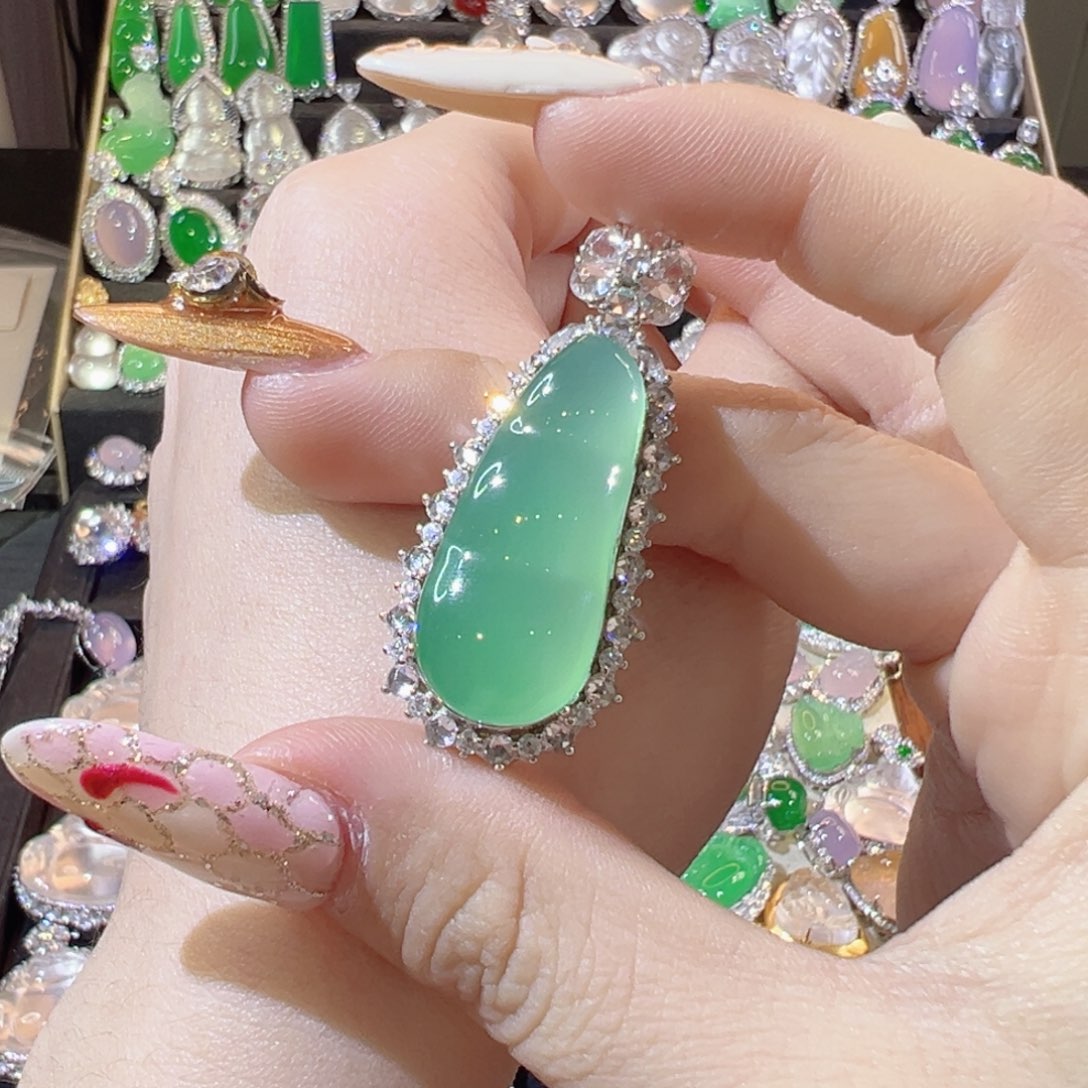 玛瑙/玉髓颈饰银S925镶嵌小*