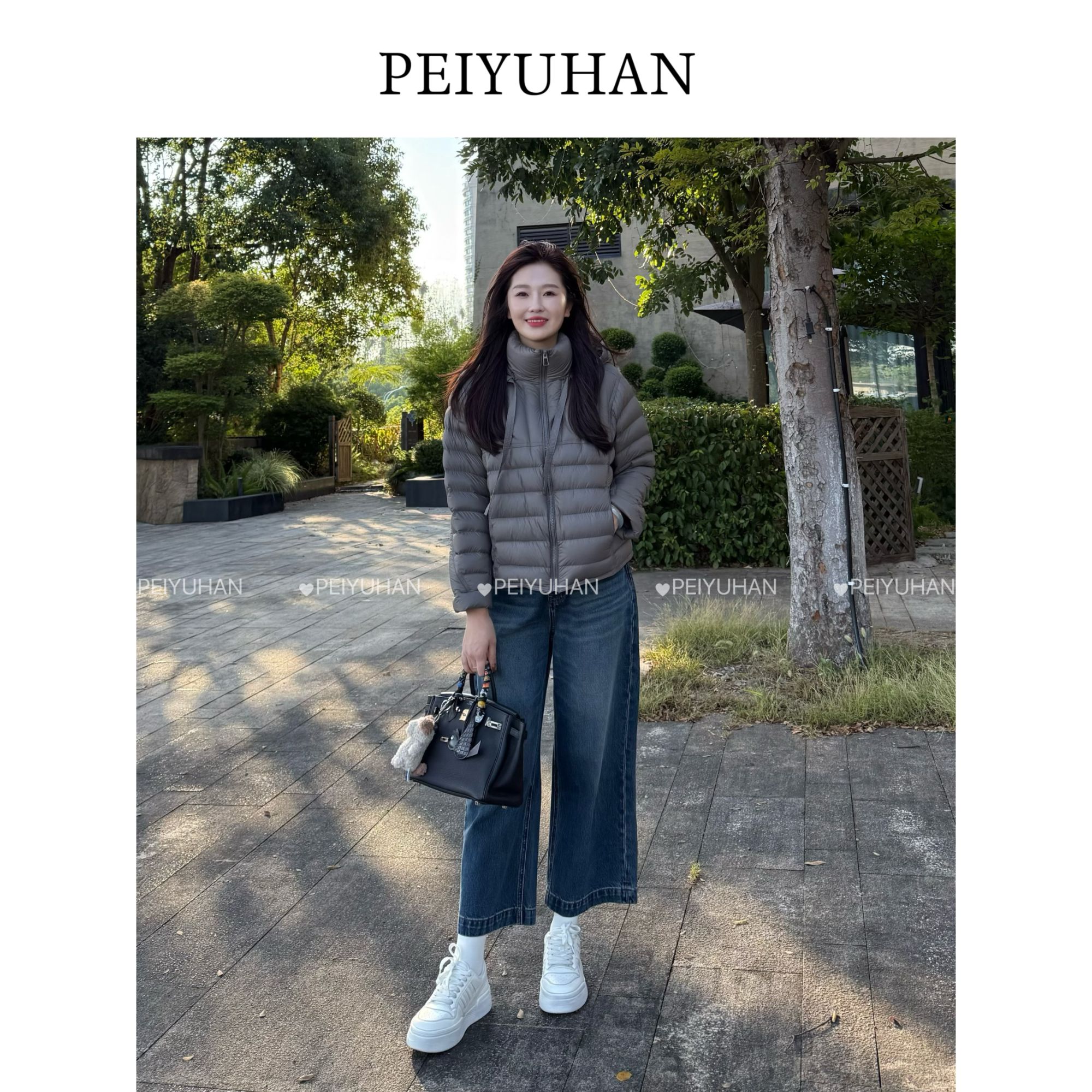PEIERNA佩佩PA 【轻薄排骨】连帽羽绒服 S1553 6106127时尚冬季显