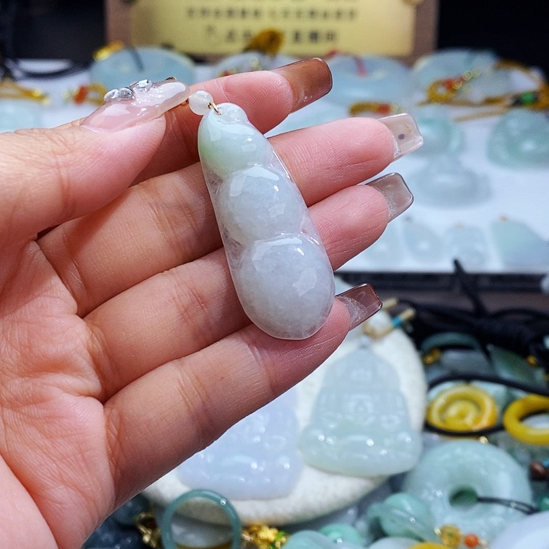 翡翠未镶嵌毛衣链8014