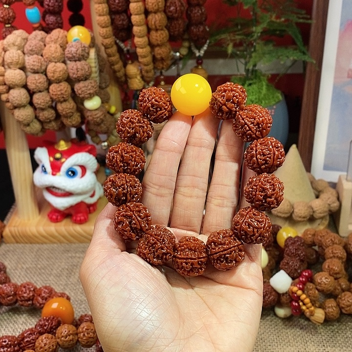 金刚菩提手串206黄蜜玉华