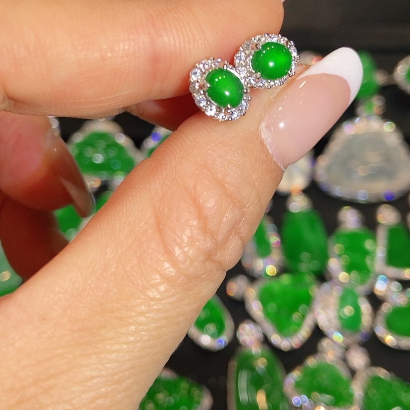 【闪购商品】翡翠未镶嵌耳饰天然翡翠