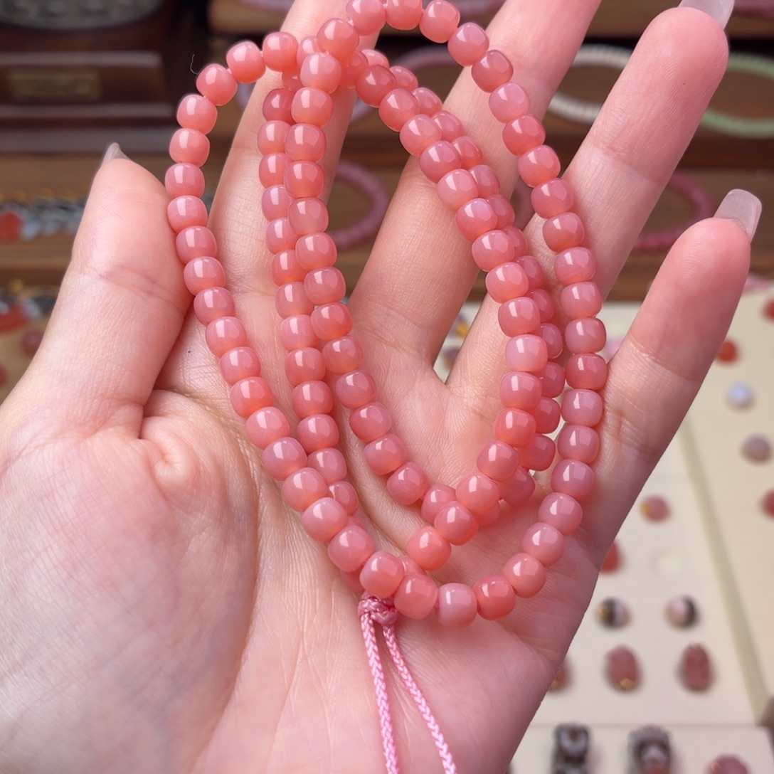 ****菜玛瑙/玉髓未镶嵌佛珠