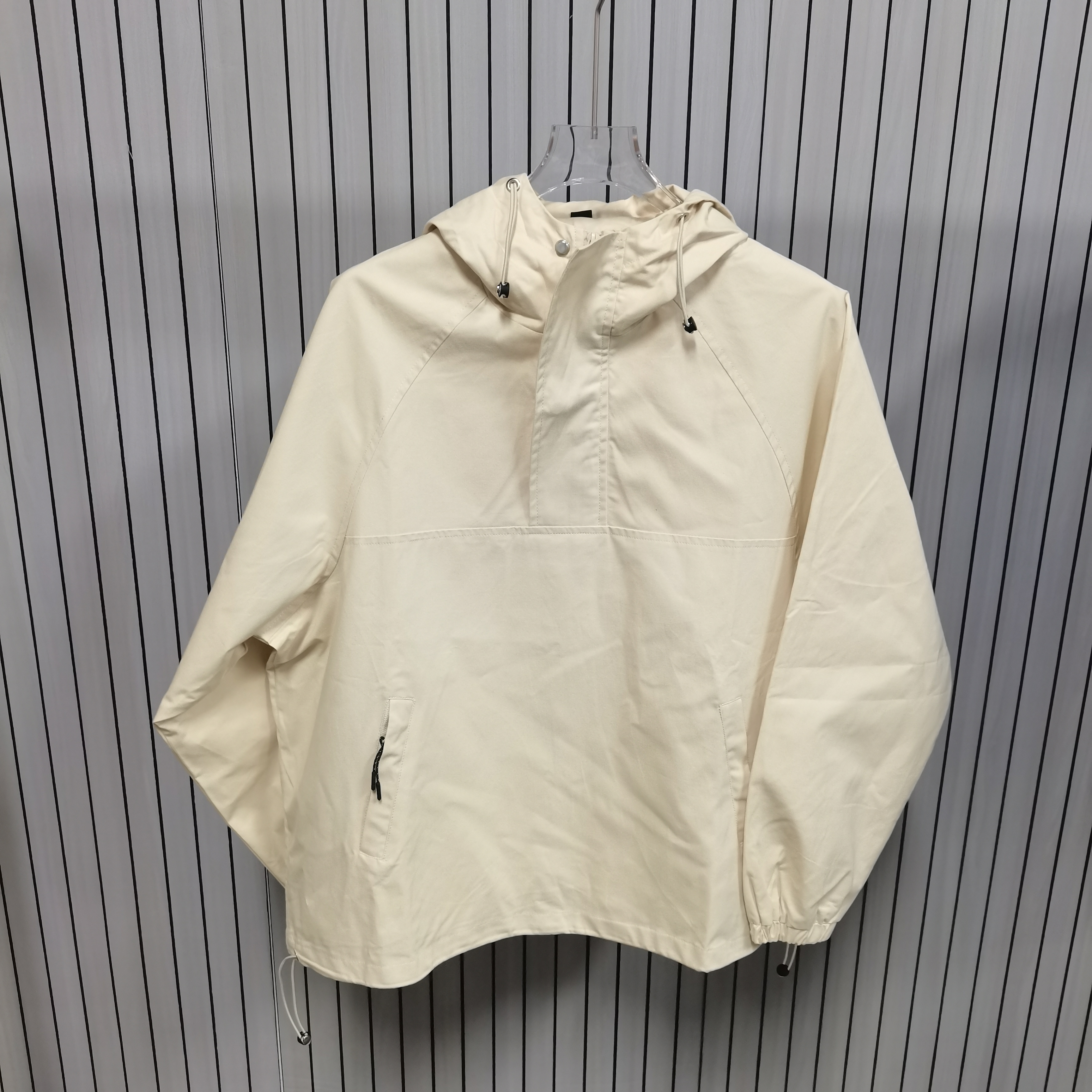 B140半拉链连帽冲锋衣宽松休闲百搭户外登山服外套-6618