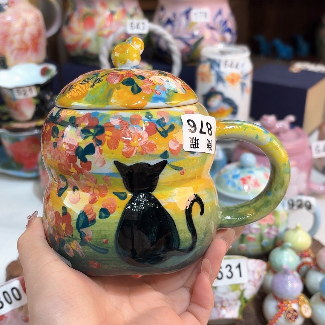 景德镇手绘高温釉下彩陶瓷茶具