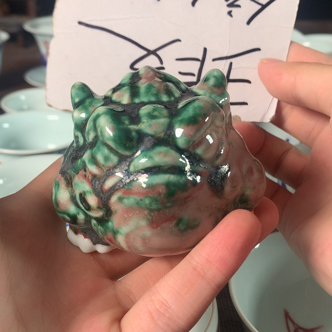 杯原矿青花釉里红瓷器