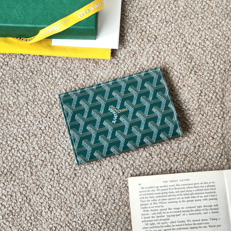 99新 Goyard Azul-绿色老花护照夹/53821