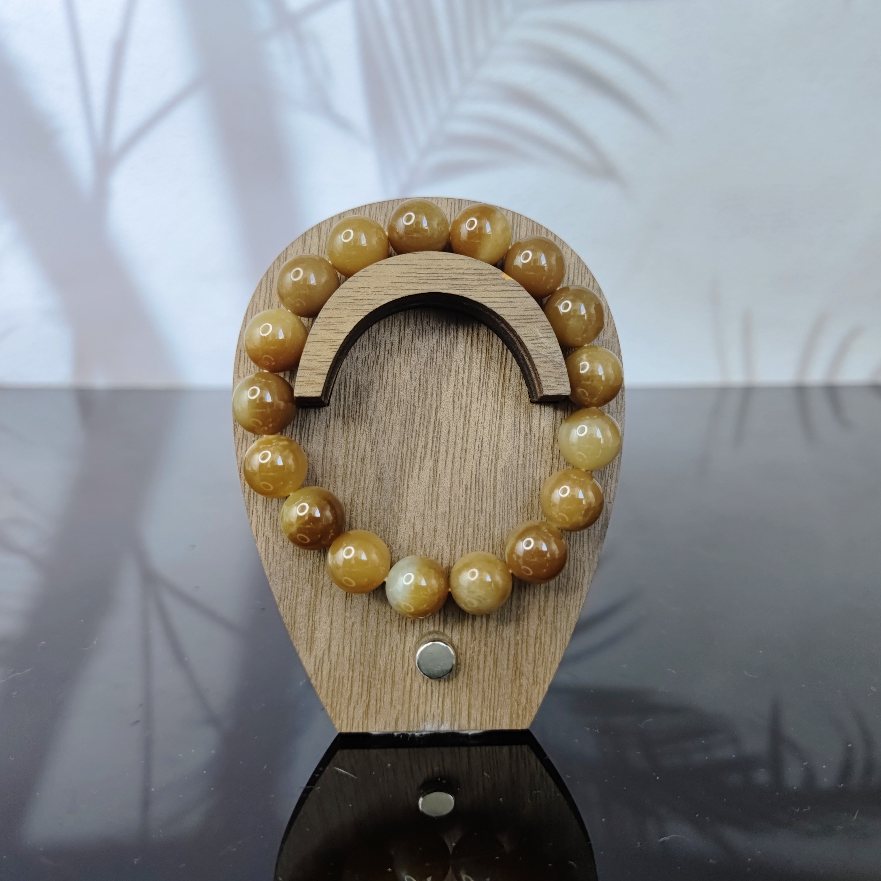 P和田玉圆珠手串（卡12）3879