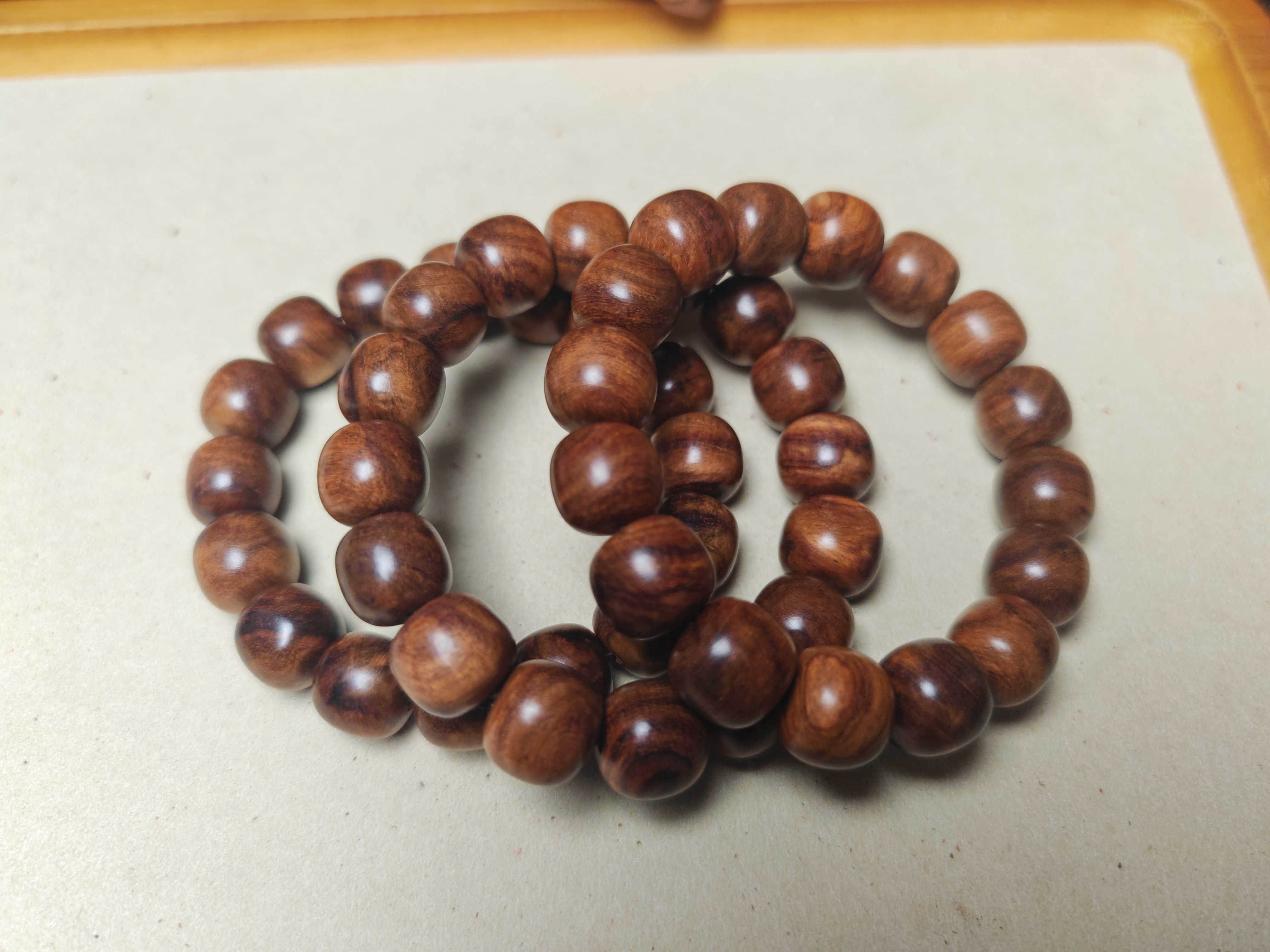 海黄13*14mm老型珠单圈文玩手串男女款