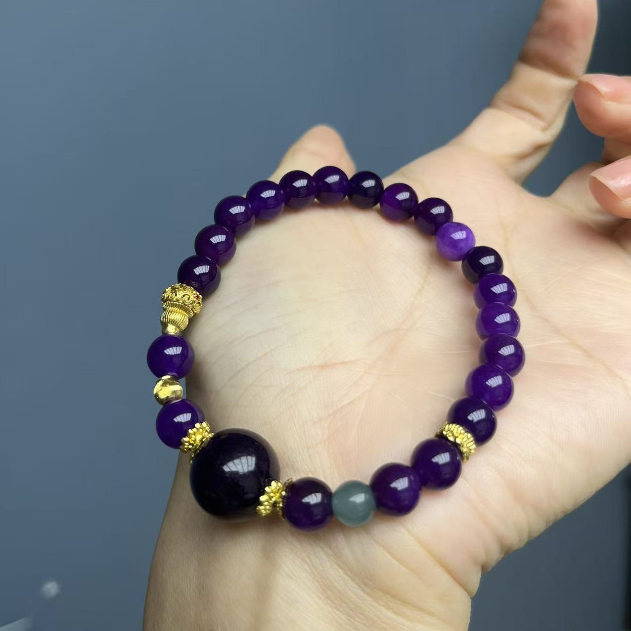 舒俱来14k单珠葫芦手链