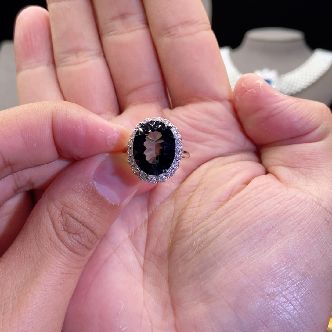 托帕石戒指银S925镶嵌M****S