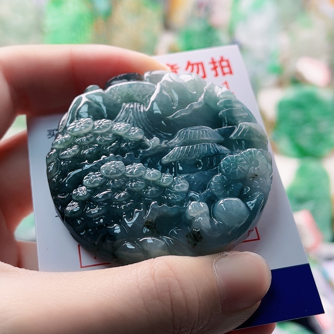 翡翠未镶嵌吊坠(不含链)