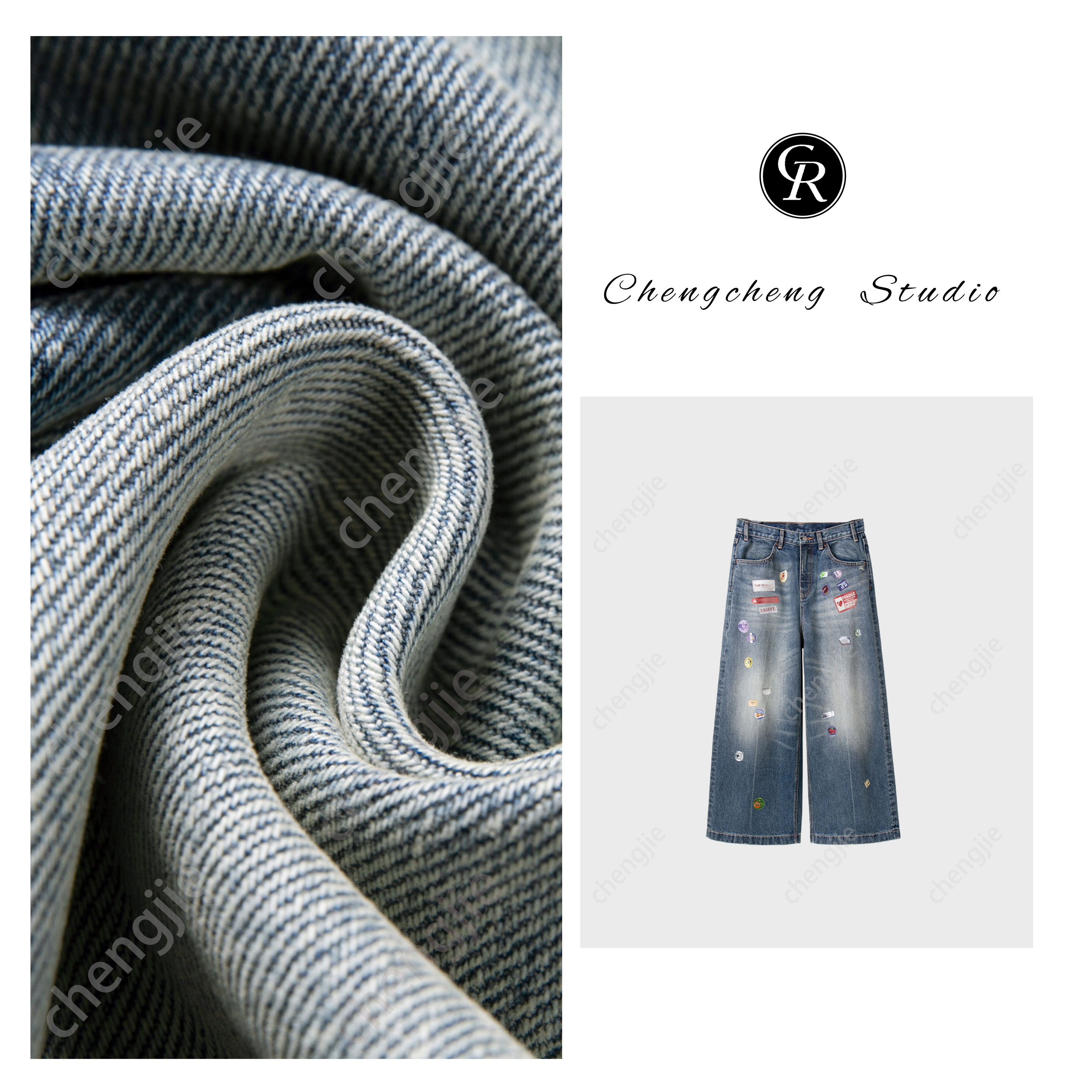 RAIN.CUN【知画】2025秋季新款百搭微宽松牛仔直筒裤九分裤11877