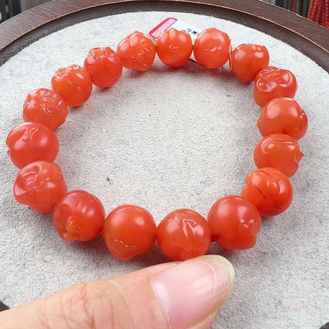 南红玛瑙手串未镶嵌