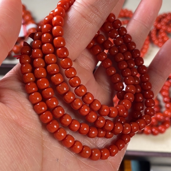 南红玛瑙手链未镶嵌