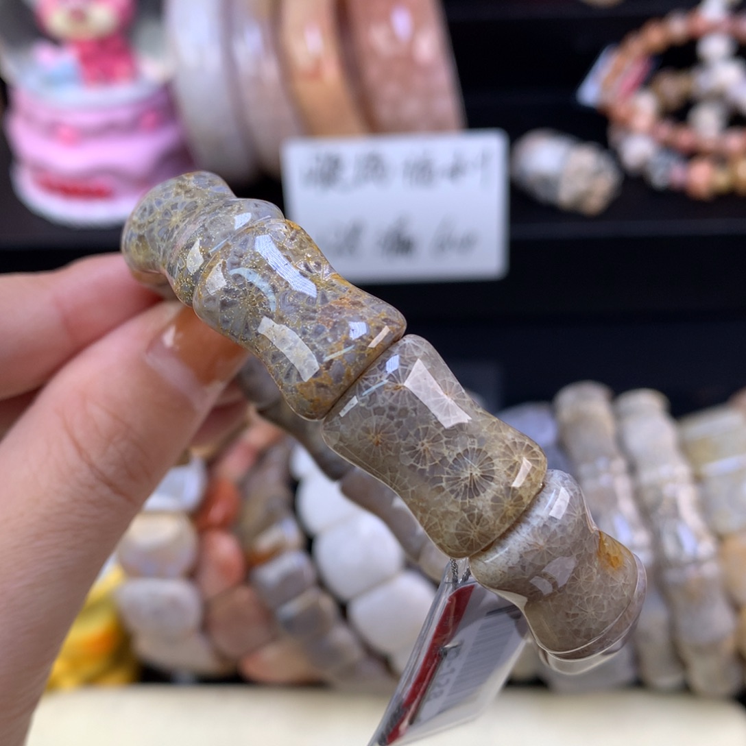 硅化珊瑚（珊瑚玉）未镶嵌颈饰晚场漏价手牌五折（13号）