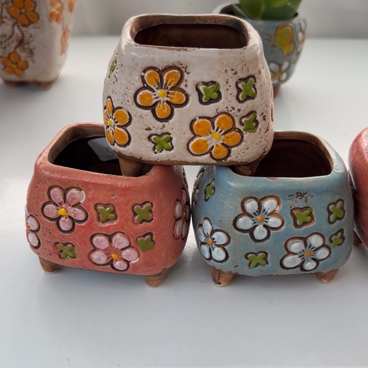 紫砂花盆粗陶材质多肉花盆